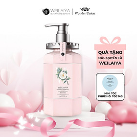 Sữa tắm trắng da hoa trà, làm sạch da toàn thân Niacinamide Weilaiya thơm lâu phù hợp cho mọi loại da 450ml