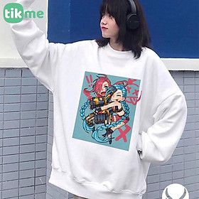 Áo sweater unisex Jinx Vi Liên minh huyền thoại size XS-2XL