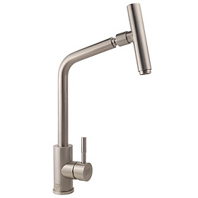 Mua Vòi rửa chén nóng lạnh Inox SUS 304 nguyên khối đầu vòi xoay 360 độ Eurolife EL-T031 (Trắng vàng)