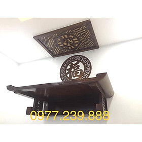 Mua bàn thờ gỗ sồi màu óc chó full bộ 61cm