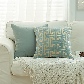 Mua Vỏ Gối Tựa Sofa Chất Nhung Dệt Hoa Văn Nổi Sợi Jacquard