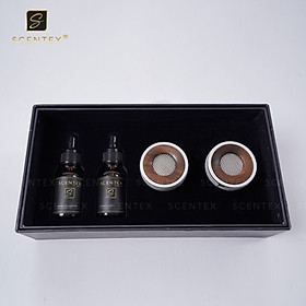 Nước hoa xe hơi cao cấp Scentex SCENT SOUND MINI BOX 100% Organic, được làm từ hợp kim kim ALUMINUM cắt CNC công nghệ cao kết hợp với Gỗ Hoàng Đàn có mùi thơm nức tự nhiên, bên trong ruột bông có thể thấm hút tinh dầu, gắn cửa gió điều hòa khuếch tán mùi hương, khử mùi, diệt khuẩn hiệt quả - Hàng Chính Hãng