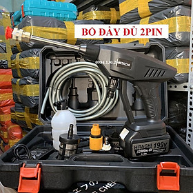 Mua Máy rửa xe  vệ sinh  tưới hoa cầm tay dùng pin HITACHI 199V–Áp lực mạnh-Công suất 1400W