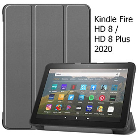 Bao Da Cover Cho Máy Tính Bảng Amazon All-new Kindle Fire HD 8 2020 Hỗ Trợ Smart Cover