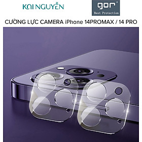 Miếng Dán Kính Cường Lực Camera chống trầy GOR cho iPhone 14 / 14 Plus / 14 Pro / 14 Pro Max (Bộ 2 Miếng) -  HÀNG CHÍNH HÃNG