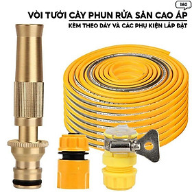 Mua Bộ vòi tưới nước cao áp tưới cây sân vườn bao gồm đầu phun nước và ống dẫn nước độ dày 10 mét 159 160