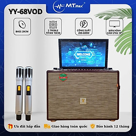 Mua Loa Karaoke YY68A Bass đôi 20  2 treble  Màn Hình Cảm Ứng Đa Điểm - Kèm 2 Micro Cao Cấp-Loa màn hình kết nối wifi Bluetooth công Suất cực đại 600W