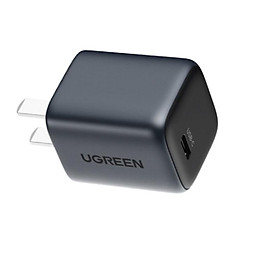Ugreen 90902 20W Bộ sạc nhanh Nexode GaN USB Type-C PD3.0 qc4.0 Màu Space Gray chuẩn cắm US cd318 - Hàng chính hãng