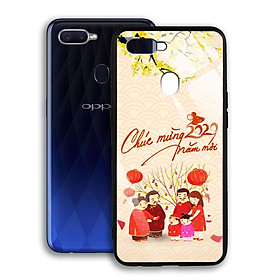 Ốp Lưng Kính Cường Lực cho điện thoại Oppo F9 - 03027 7982 HPNY 24 - Tết đoàn viên - Hàng Chính Hãng