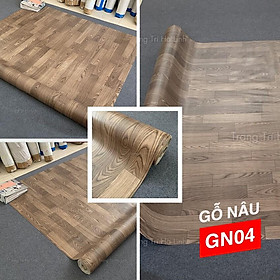 Thảm nhựa trải sàn vân gỗ , simili trải sàn vân gỗ pvc nhám xám chống nước bền đẹp giá rẻ