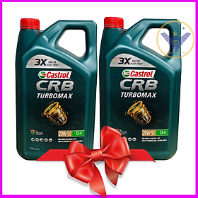 Bộ 2 Dầu nhớt ô tô Castrol CRB Turbomax 20W-50 can 5L API CH-4