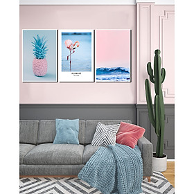 Bộ 3 tranh Canvas treo tường hiện đại