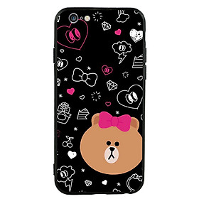 Ốp lưng viền TPU cho điện thoại Iphone 6 Plus/6s Plus -Brown 05