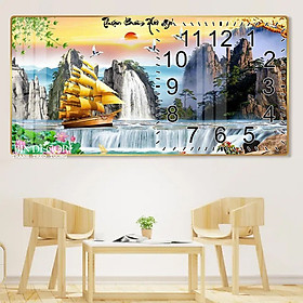 Mua Tranh đồng hồ tráng gương thuận buồm xuôi gió 15 trang trí decor quà tặng tân gia