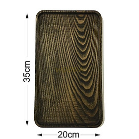 Mua Bộ khay gỗ chữ nhật màu tối - Khay gỗ phục vụ  đựng đồ ăn minimalism