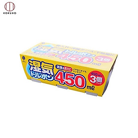 Set 03 Hộp hút ẩm, khử mùi, chống mốc Kokubo 450ml - Hàng nội địa Nhật Bản.