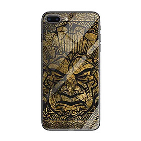 Ốp lưng kính cường lực cho iPhone 7 Plus /8 Plus Nền Thổ Dân - Hàng Chính Hãng