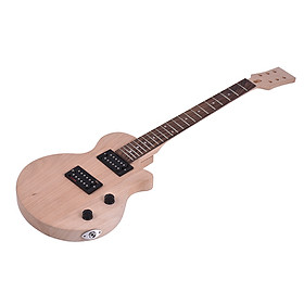 Bộ Lắp Ráp Đàn Guitar Điện Tử Muslady LP DIY Cho Bé Gồm Thân Đàn Gỗ Gụ, Cổ Đàn Gỗ Hồng Sắc, Bàn Phím Hợp Âm, Cuộn Dây Kép