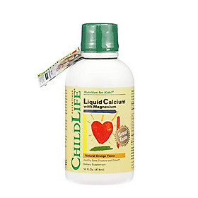 ChildLife Essentials Liquid Calcium/Magnesium for Infants, Babys, Kids, Toddlers, Children, and Teens, Natural Orange, 16 Fluid Ounce