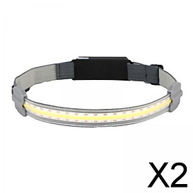 2xElastic Headlamp Strap Hiking Headlight Running Emergency 300 Lumens Torch