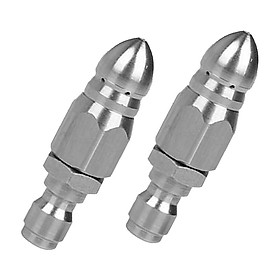 2X 1/4''  Rotary Nozzle Pressure Washer Drain Sewer Cleaning Pipe Part
