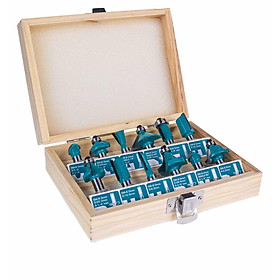 BỘ 12 MŨI PHAY GỖ (8MM) TOTAL TACSR1121