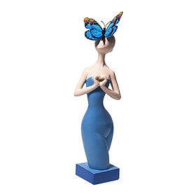 Modern Women Statue Figurine Ornament Artwork for Office Tabletop Cabinet