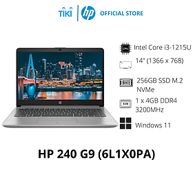 Mua Laptop HP 240 G9 (6L1X0PA)/ Silver/ Intel Core i3-1215U (upto 4.4Ghz  10MB)/ RAM 4GB/ 256GB SSD/ Intel Iris Xe Graphics/ 14inch HD/ Win 11H - Hàng Chính Hãng