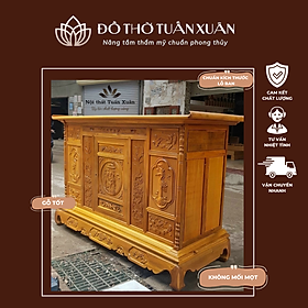 Mua Tủ thờ gỗ keo rẻ bền đẹp không mối mọt chuẩn kích thước phong thủy