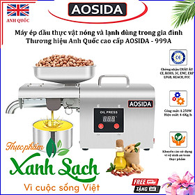 Mua  HÀNG NHẬP KHẨU  Máy ép dầu thực vật nóng và lạnh dùng trong gia đình  công suất 1250W - Thương hiệu Anh Quốc cao cấp AOSIDA 999A