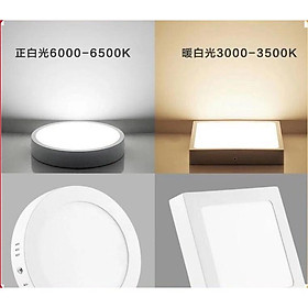 Mua ĐÈN ỐP TRẦN NỔI  ĐÈN PANEL CHIẾU SÁNG 6W -24W TRÒN VUÔNG Trắng Vàng