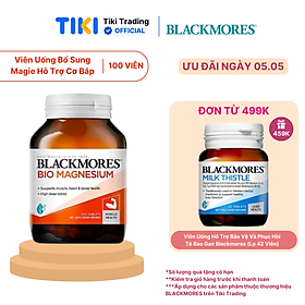 Viên Uống Bổ Sung Magie Hỗ Trợ Cơ Bắp Ngăn Ngừa Chuột Rút Blackmores Bio Magnesium Lọ 100 Viên