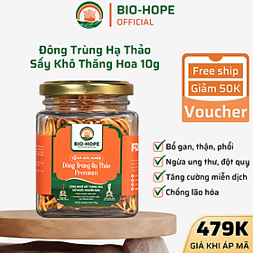 Nấm Đông Trùng Hạ Thảo Khô Sấy Thăng Hoa BIO HOPE Hỗ Trợ Sức Khỏe Tăng Khả Năng Hấp Thụ Chất Dinh Dưỡng - Hộp 10G