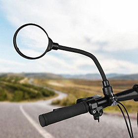 Bike Mirror Handlebar Rear View Mirror Rotatable Bicycle Rear View Mirror, Wide Angle Acrylic Convex Mirror for Mountain Bike