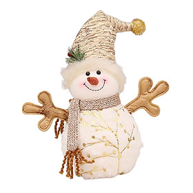 Christmas Snowman Doll Short Plush for Shopping Mall Window Decoration