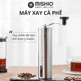 Máy xay hạt cafe Mishio chỉnh độ thô mịn phù hợp pha máy, pha phin, coldbrew - Hàng chính hãng