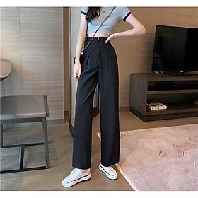 Quần ống suông khóa trước