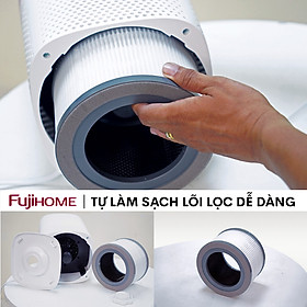 Máy lọc không khí Nhật Bản FUJIHOME Nhập Khẩu 4 cấp điều khiển bằng app, bộ lọc bụi mịn PM2.5 - khử mùi - loại bỏ vi khuẩn vi rút cảm biến hiển thị màu sắc