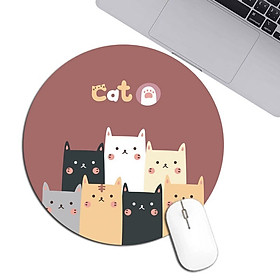 Miếng Lót Chuột Mouse Pad Tròn Dùng Trong Văn Phòng Học Tập Mẫu Hoạt Hình Cute