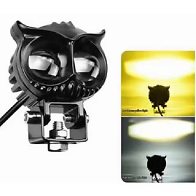 Đèn trợ sáng bi cầu mắt cú cốt vàng pha trắng cho xe máy ôtô