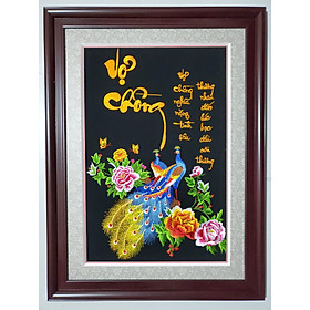 Mua TRANH THÊU THƯ PHÁP CHỮ VỢ CHỒNG