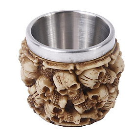 3D Skull  Mug Stainless   Tea Drinking Cup