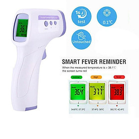 Infrared Forehead Digital Thermometer Gun IR Laser Non Contact Thermometer with 3 Color Backlight Display for Baby Adults Indoor