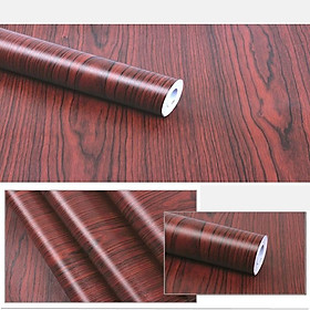 Mua Combo 10m giấy dán tường giả gỗ nâu đậm có keo sẵn.