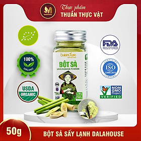 Bột Sả Sấy Lạnh Dalahouse 50 Gram, Bột Gia Vị Hữu Cơ Nguyên Chất Công Nghệ Tiêu Chuẩn Châu Âu - Tốt Cho Hệ Tiêu Hóa, Phòng Ngừa Ung Thư, Giúp Thải Độc, Detox, Giải Rượu, Hỗ Trợ Kháng Khuẩn, Kháng Viêm, Giúp Hạ Huyết Áp, Hạ Sốt, Tiêu Đờm, Khử Hôi Miệng