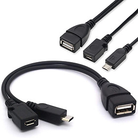 1 trong 2 OTG Micro USB Host Power Y SHELLTER Bộ chuyển đổi USB thành Micro 5 Pin Cáp nữ nam bền Micro USB OTG PLUG