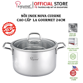 Nồi inox cao cấp La gourmet 20cm X 11.5cm nắp kính - 412461
