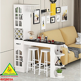 Mua Quầy bar mini  quầy bar kiêm vách ngăn phòng khách nhà bếp 4VQB03 ( Không kèm ghế )- NỘI THẤT LẮP RÁP VIENDONGADV