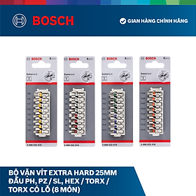 Mua Bộ vặn vít extra hard 25mm  đầu PH  PZ-  đầu SL  Hex - đầu Torx - đầu Torx có lỗ (8 món