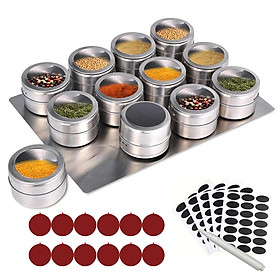 Multi-Purpose Magnetic Spice Tins Stainless Steel Storage Container